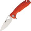 Honey Badger Small Leaf Linerlock Orange Nylon
