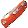 Honey Badger Small Leaf Linerlock Orange Nylon