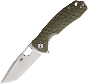 Honey Badger Large Tanto Linerlock Green Nylon