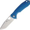 Honey Badger Large Tanto Linerlock Blue GRN