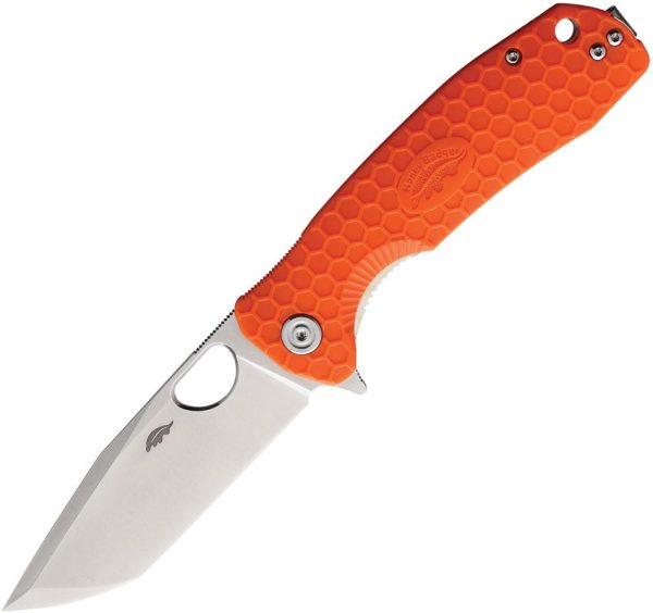 Honey Badger Large Tanto Linerlock Orange Nylon