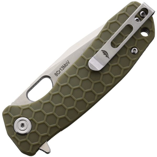 Honey Badger Medium Linerlock Tanto Green 8Cr13MoV