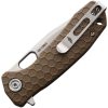 Honey Badger Small Linerlock Tanto Tan GRN