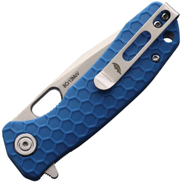 Honey Badger Small Linerlock Tanto Blue GRN