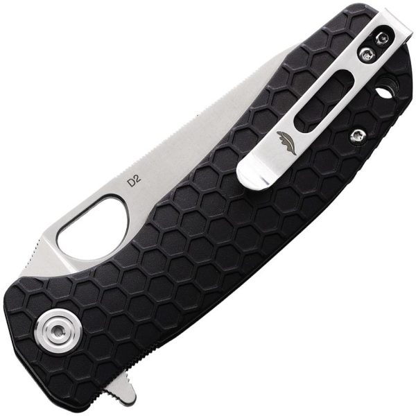 Honey Badger Medium Leaf Linerlock D2 Black