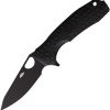 Honey Badger Medium Leaf Linerlock - Black D2 Steel
