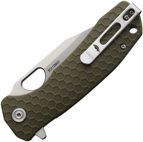 Honey Badger Large Linerlock Clip Green 8Cr13MoV