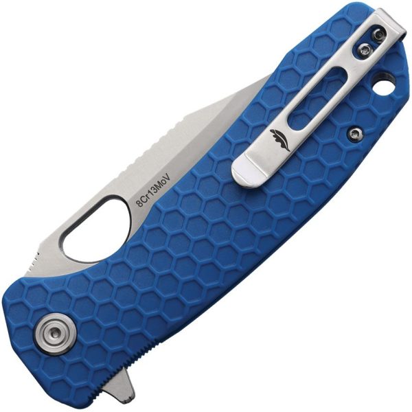 Honey Badger Large Linerlock Clip Blue 8Cr13MoV