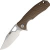 Honey Badger Medium Linerlock Clip Tan 8Cr13MoV