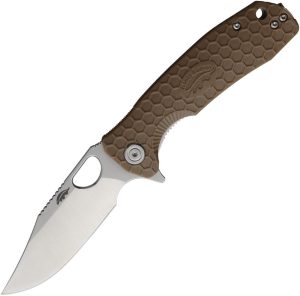 Honey Badger Medium Linerlock Clip Tan 8Cr13MoV