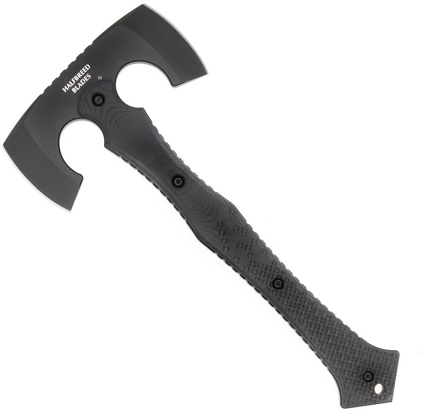 Halfbreed Blades Compact Battle Axe 6" K110 Black w/ Sheath