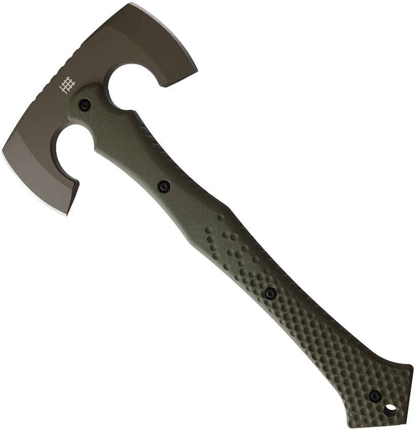 Halfbreed Blades Compact Battle Axe OD Green K110 Steel