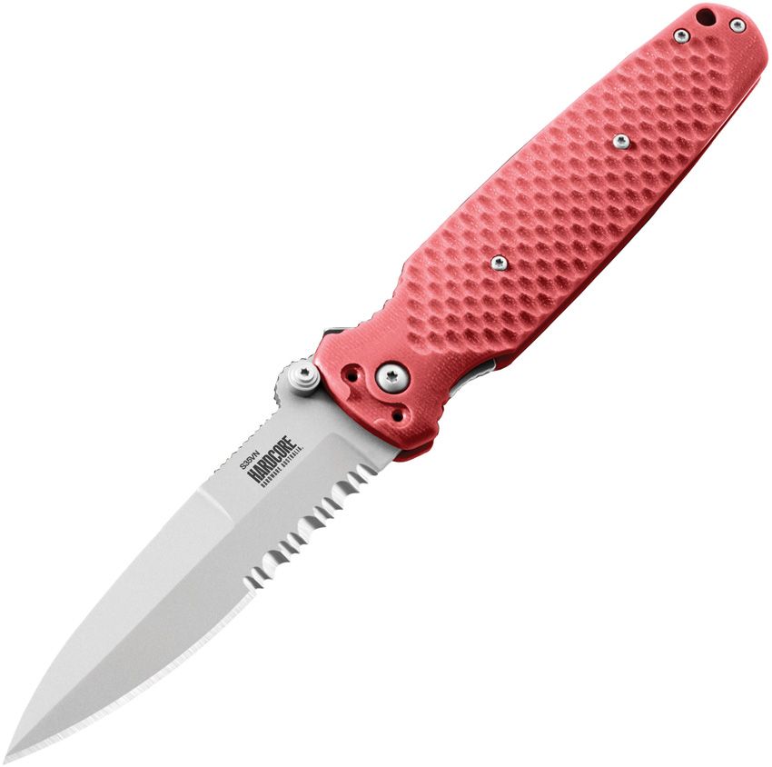 Hardcore Hardware Australia Covert 01 Linerlock Folding Knife 3.88" CPM S35VN Red