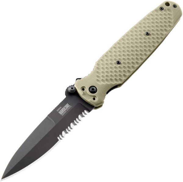 HBBCOVERT01BKRG.jpg Hardcore Hardware Australia Covert 01 Linerlock - Black/Ranger Green