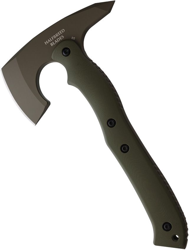 Halfbreed Blades Compact Rescue Axe 4.5" K110 OD Green