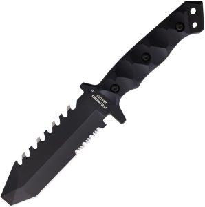 Halfbreed Blades Emergency Rescue Knife - Black Sawback