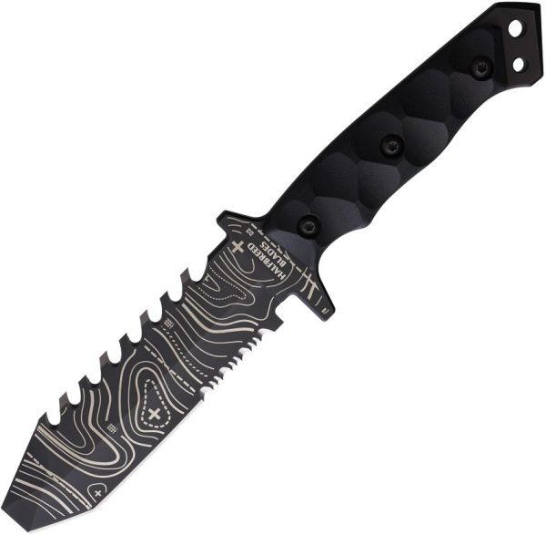 Halfbreed Blades Emergency Rescue Knife Fixed Blade Black Tanto