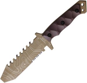 Halfbreed Blades Emergency Rescue Knife Topo Fixed Blade Dark Earth