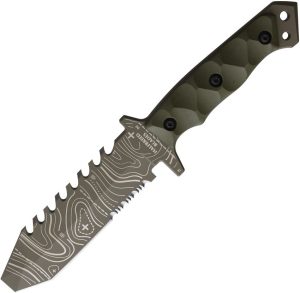 Halfbreed Blades Emergency Rescue Knife Fixed Blade OD Green