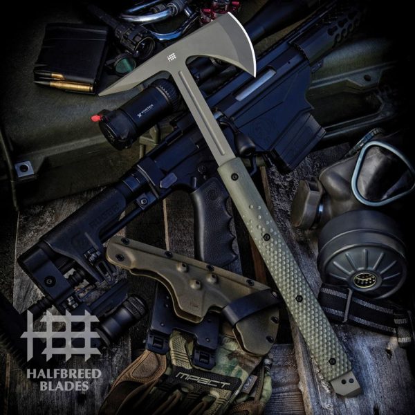 Halfbreed Blades Large Breaching Axe - OD Green K110