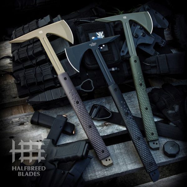 Halfbreed Blades Large Breaching Axe Black K110 Fixed Blade