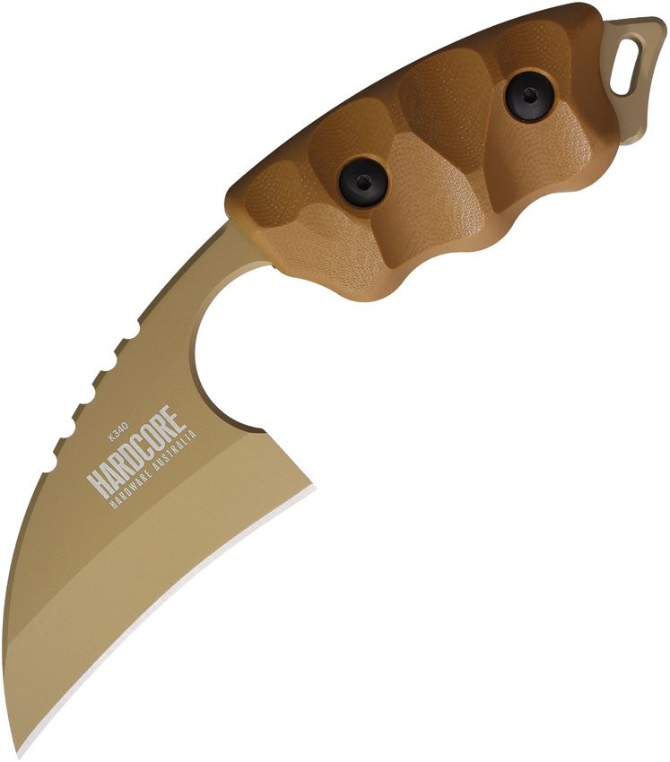 Hardcore Hardware Australia LFK-01 Gen 2 Fixed Blade Knife, 2.75" K340 Steel, Dark Earth