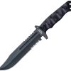 Halfbreed Blades Large Infantry Knife Gen 2 Black Fixed Blade