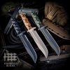 Halfbreed Blades Large Infantry Knife Gen 2 Black Fixed Blade