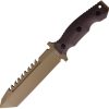 Halfbreed Blades Large Survival Knife Fixed Blade Dark Earth 6.88"