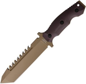 Halfbreed Blades Large Survival Knife Fixed Blade Dark Earth 6.88"