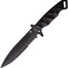 Halfbreed Blades Medium Infantry Fixed Blade Knife Black 6.5"