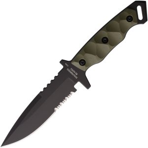 Halfbreed Blades Medium Infantry Knife Fixed Blade K340 Steel OD