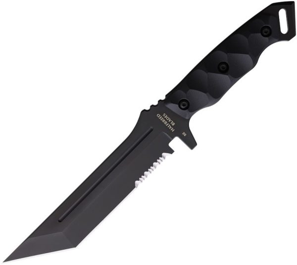 HBBMIK05.jpg Halfbreed Blades Medium Infantry Fixed Blade Knife Black Tanto