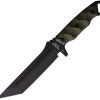 Halfbreed Blades Medium Infantry Knife - Black Tanto OD Green