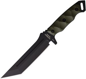 Halfbreed Blades Medium Infantry Knife - Black Tanto OD Green