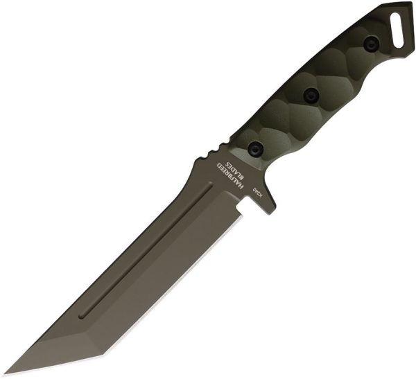 Halfbreed Blades Medium Infantry Fixed Blade OD Green Tanto Knife