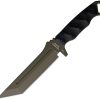 Halfbreed Blades Medium Infantry Knife - OD Green Tanto Black Handle