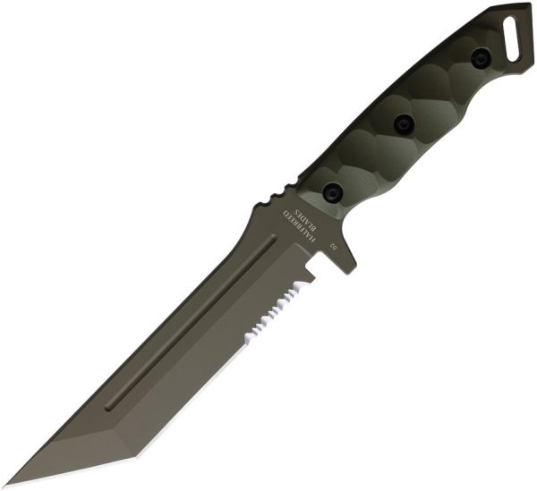 Halfbreed Blades Medium Infantry Knife OD Fixed Blade Tanto