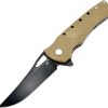 HBKBLKBT.jpg Heibel Knives Blackhawk Linerlock Folding Knife Tan G10 3.5" D2