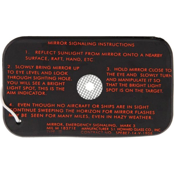 S.I. Howard Glass Signal Mirror 3x5 Military Approved USA