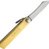 Higonokami SK Folder Brass Satin 1.5 Inch Carbon Steel