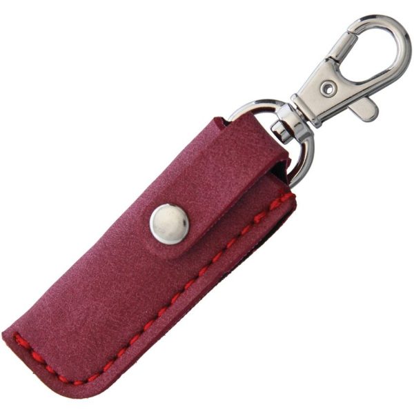 Higonokami SK Folder Brass - Red Leather Sheath