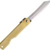 Higonokami Folder Brass Blue Paper Steel