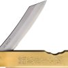Higonokami Folder Brass Blue Paper Steel