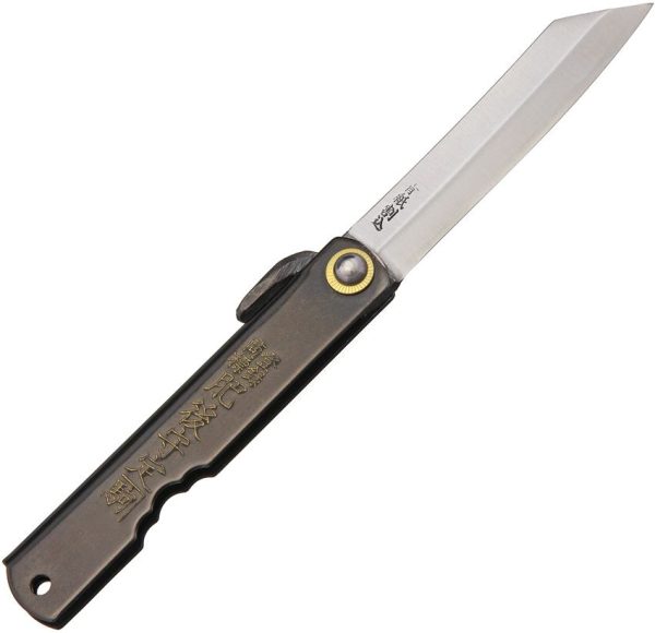 Higonokami Folder Black - Blue Paper Steel 3 inch