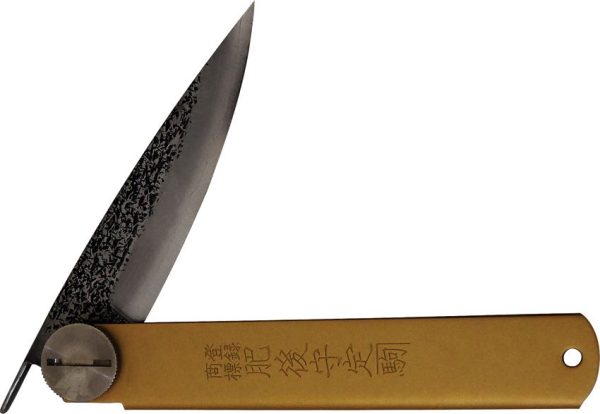 Higonokami VG10 Outdoor Folding Knife - Brass Handle