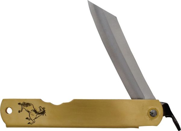 Higonokami Warikomi Folder Horse Blue Paper Steel Folding Knife