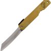 Higonokami Warikomi Boar Folding Knife Blue Paper Steel Brass
