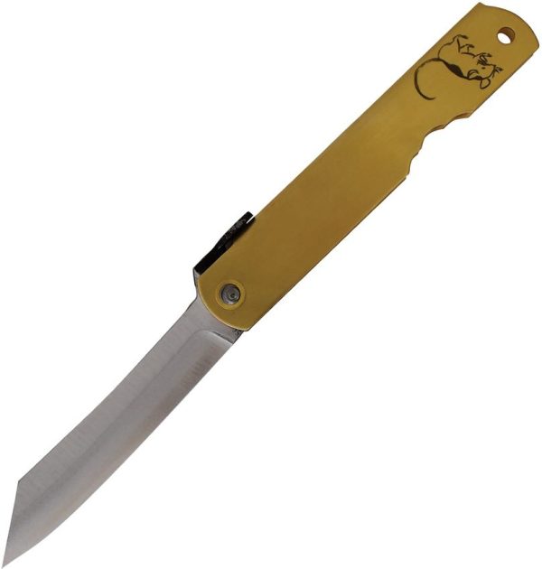 Higonokami Warikomi Folder Rat 3.25" Blue Paper Steel Folding Knife