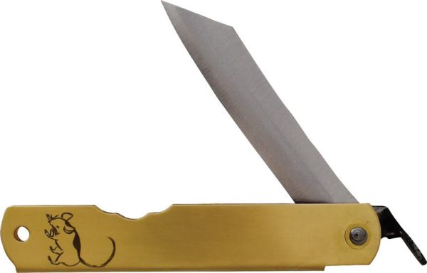 Higonokami Warikomi Folder Rat 3.25" Blue Paper Steel Folding Knife